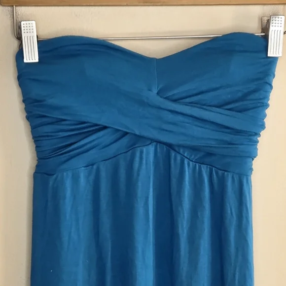 Soma | Blue Strapless Sweetheart Neckline Dress Size XS - Picture 2 of 6